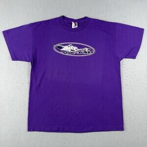 Vintage 90s Tom And Jerry Shirt Men’s XL Purple Short Sleeve Cartoon Graphic